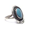 Image 1 : Navajo Sterling Silver Turquoise Ring, Size 6.5
