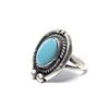 Image 2 : Navajo Sterling Silver Turquoise Ring, Size 6.5