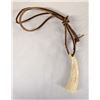 Image 1 : Bone Tooth Necklace on Leather