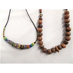 2 Peruvian Bead Necklaces