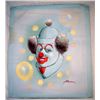Image 2 : 4 Original Oil Clown Paintings on Canvas