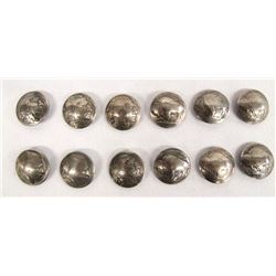 12 Buffalo Nickel Buttons