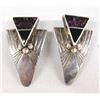 Image 1 : Native American Navajo Sterling Onyx Post Earrings