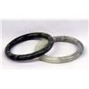Image 1 : Pair of Green Jade Bangles