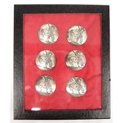 Native American Navajo Sterling Button Covers