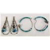 Image 2 : Collection of Southwestern Earrings, Some Sterling