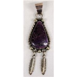 Navajo Sterling Silver Sugilite Pendant