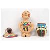 Image 1 : 3 Native American Tesuque Poster Paint Pottery