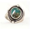 Image 1 : Native American Navajo Silver Turquoise Ring, 6.75