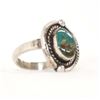 Image 3 : Native American Navajo Silver Turquoise Ring, 6.75