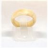 Image 1 : Estate Carved Bone Ring, Size 6