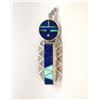 Image 1 : Navajo Sterling Opal Lapis Inlay Pin by D. Yazzie