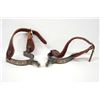 Image 3 : 2 Pairs of Western Spurs with Leathers
