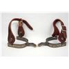 Image 4 : 2 Pairs of Western Spurs with Leathers