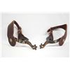 Image 5 : 2 Pairs of Western Spurs with Leathers
