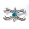 Image 1 : Navajo Old Pawn Sterling Sandcast Turquoise Pin