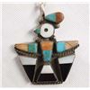 Image 1 : 1960 Zuni Traditional Overlay Thunderbird Necklace