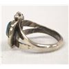 Image 2 : Native American Navajo Silver Turquoise Ring, Sz 8
