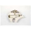 Image 2 : Navajo Silver Inlay Bear Pin Pendant by C. Bowie