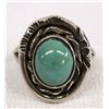 Image 1 : Navajo Sterling Silver Turquoise Ring, Size 5