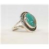 Image 2 : Native American Navajo Silver Turquoise Ring, Sz 7
