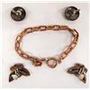 Image 2 : 2 Native American Copper Earrings & Bracelet