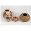 Image 2 : 3 Mexican Mata Ortiz Polychrome Jars, Signed