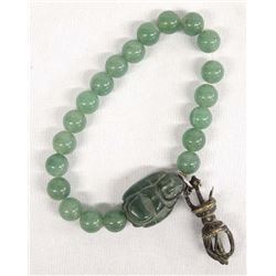 Vintage Chinese Jade Beads & Small Carved Buddha