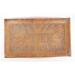1926 Bone Ivory Domino Set in Leather Case