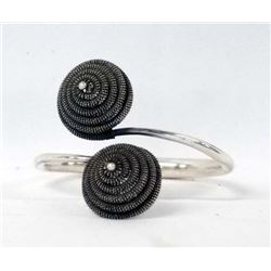 Sterling Silver Basket Bracelet 87.5g in total wt.