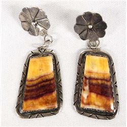 Santo Domingo Silver Red Shell Earrings by Garcia