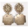 Image 2 : Navajo Sterling Silver Concho Cross Earrings