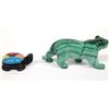 Image 2 : Malachite Panther Fetish and Inlay Turtle Bead