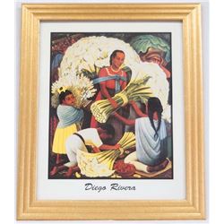 Gold Gilt Framed Diego Rivera Print