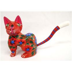 Mexican Oaxacan Alebrije Cat by Elena J. S. Martin