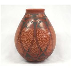 Mexican Mata Ortiz Polychrome Fish Jar by Gonzalez
