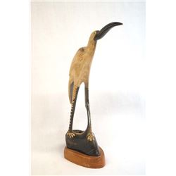 Taiwanese Carved Water Buffalo Horn Heron