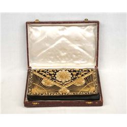 Vintage Velvet Embroidered Silk Lined Evening Bag