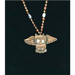 Northwest Coast Bronze Owl Necklace by Patty Fawn