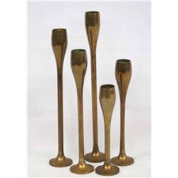 Set of Vintage Taiwanese Brass Candleholders