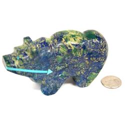 Navajo Malachite & Azurite Bear Fetish