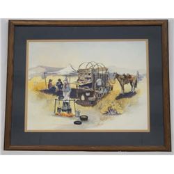 Original Watercolor by Paulie White, NM Artist