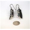 Image 1 : Native American Silver Turquoise Moccasin Earrings