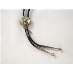 Native American Navajo Silver Eagle Bolo Tie