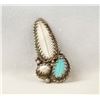 Image 1 : Navajo Silver Mother of Pearl & Turquoise Ring, 8