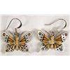 Image 1 : Zuni Sterling Silver Inlay Butterfly Earrings