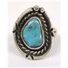 Image 1 : Navajo Sterling Silver Turquoise Ring, Size 5.25