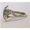 Image 2 : Native American Navajo Silver Turquoise Ring, Sz 8