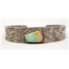 Image 1 : Navajo Fred Harvey Style Silver Turquoise Bracelet