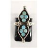 Image 1 : Zuni Sterling Silver Turquoise Ring, Size 7.5